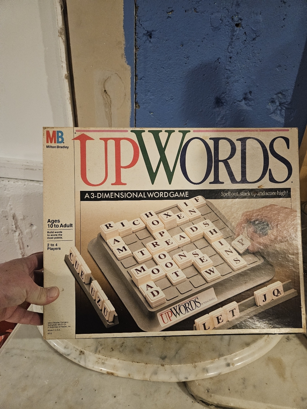 Upwords 1988 3 Dimensional Board Word Game Milton Bradley 100 Complete Vintage